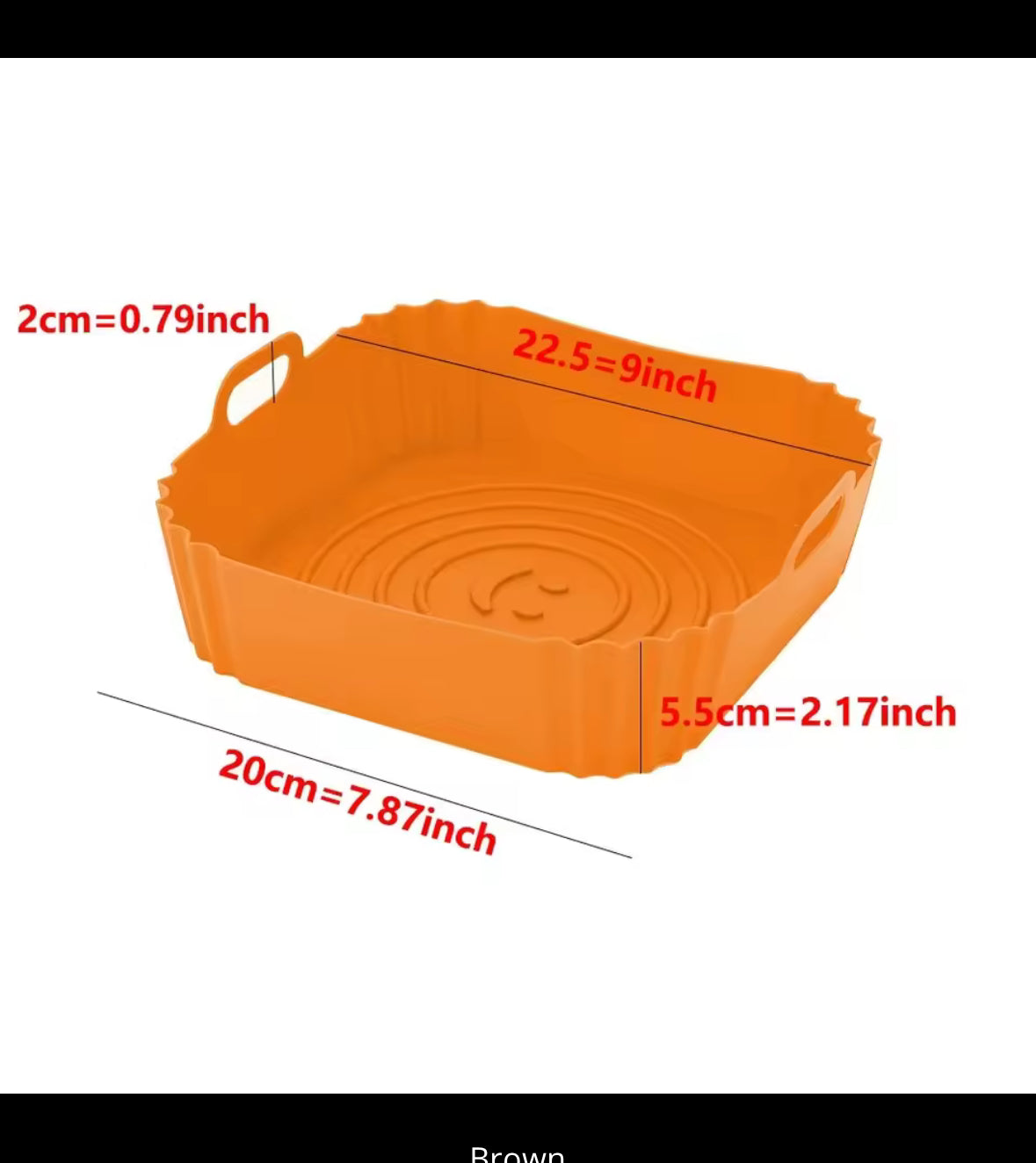 1pc Reusable Silicone Air Fryer Liner—Foldable, Non-stick Baking Mat—Heat Resistant, Kitchen Cooking Accessory