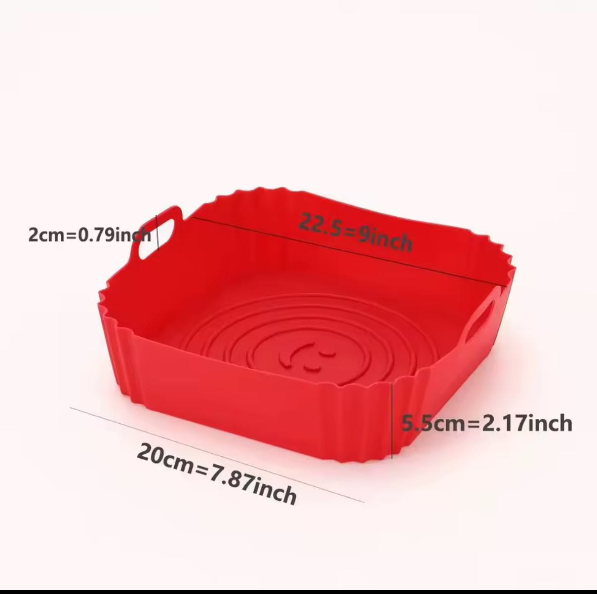 1pc Reusable Silicone Air Fryer Liner—Foldable, Non-stick Baking Mat—Heat Resistant, Kitchen Cooking Accessory