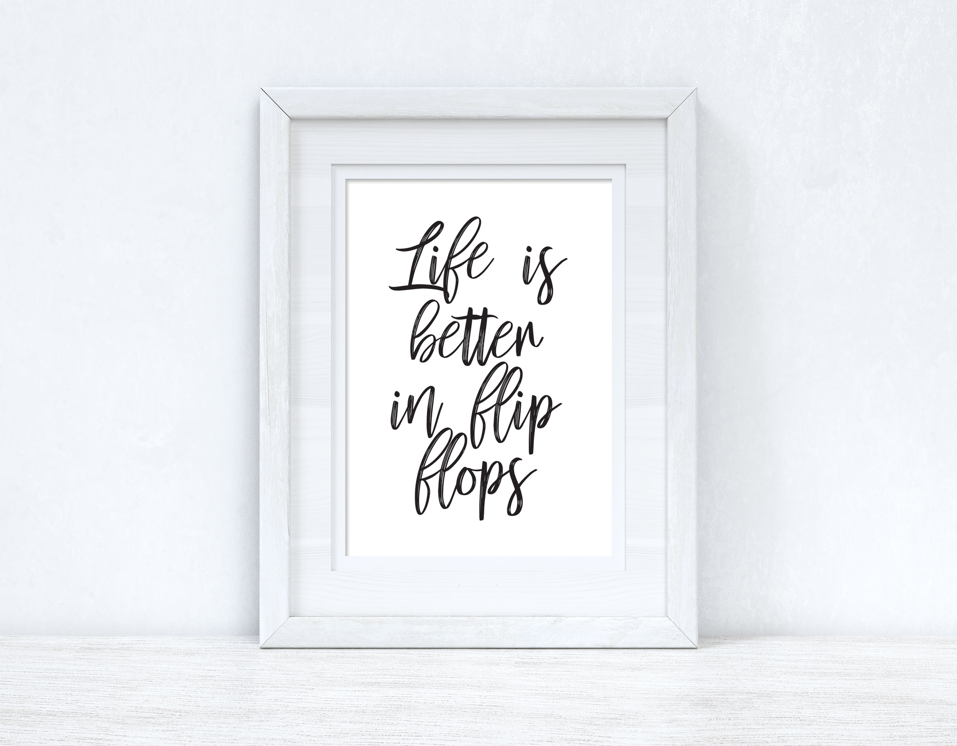Life Is Better In Flip Flops Summer Seasonal Wall Home Decor Print-1