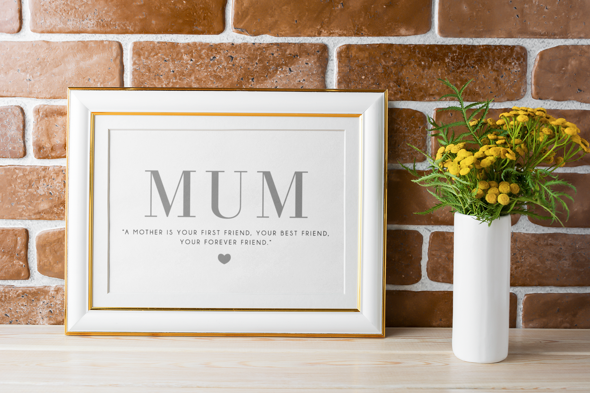 Mum A Mother Is Your First Friend Mothers Day Home Simple Room Wall Decor Print-0