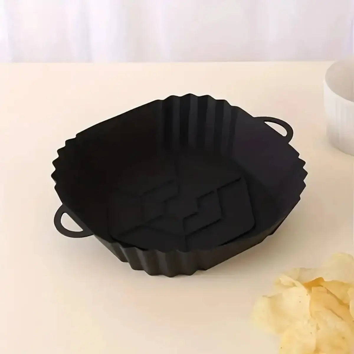 1pc Reusable Silicone Air Fryer Liner—Foldable, Non-stick Baking Mat—Heat Resistant, Kitchen Cooking Accessory