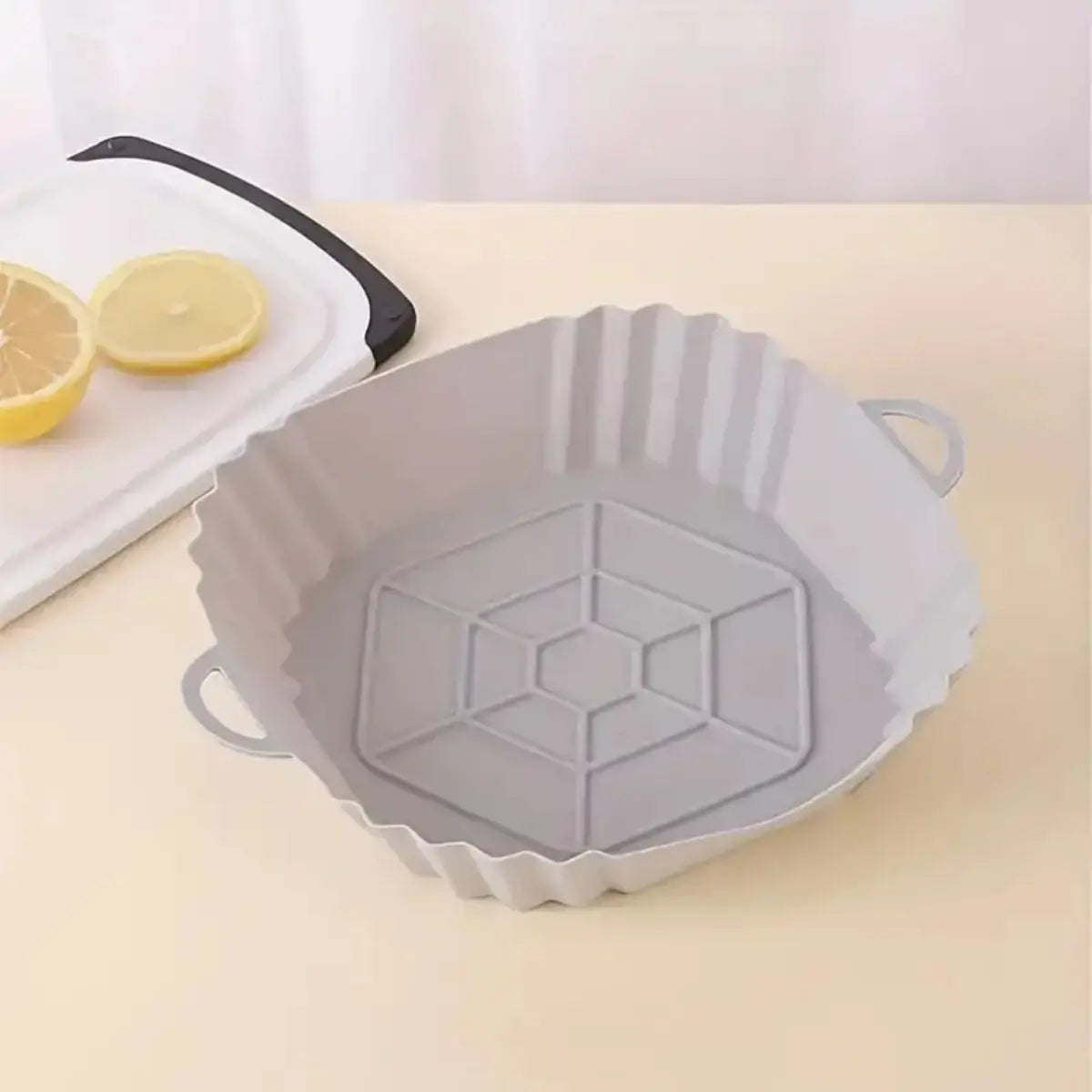 1pc Reusable Silicone Air Fryer Liner—Foldable, Non-stick Baking Mat—Heat Resistant, Kitchen Cooking Accessory