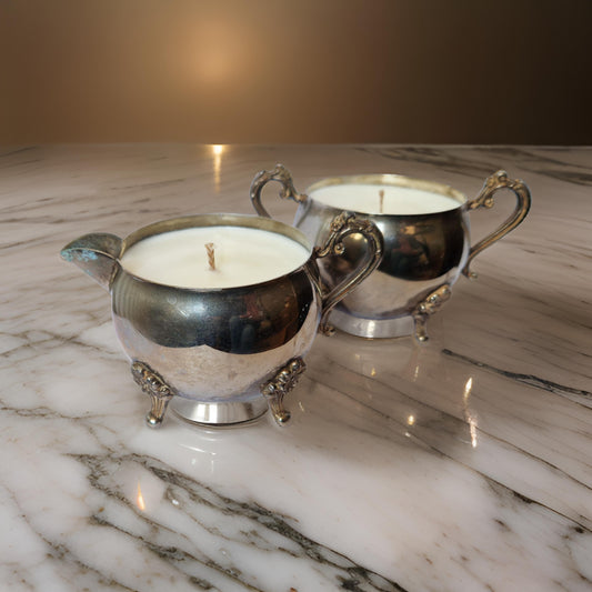 Vintage Sugar & Creamer Bowl Candles-0